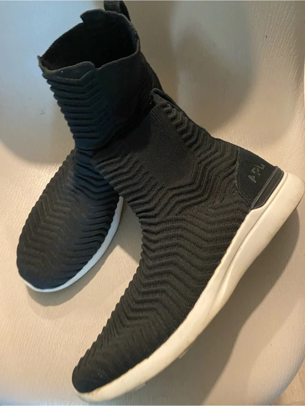 APL TechLoom Chelsea men black sneaker hightop shoe boot size 10